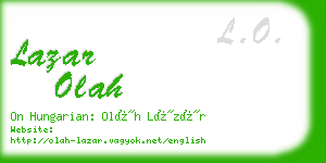 lazar olah business card
